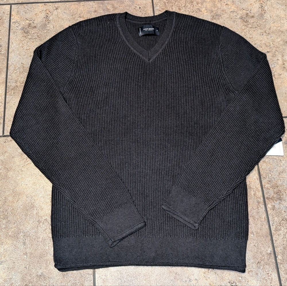 Lucky Brand Ribbed V Neck NWTS Men's Small